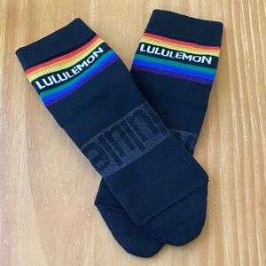 Lululemon Black Rainbow Daily Stride Mid Crew Sock Medium